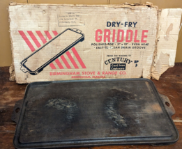 Vintage Dry-Fry Griddle Cast Iron Birmingham Stove &amp; Range - £51.78 GBP