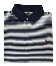 Polo Ralph Lauren Mens Classic Fit Striped Performance Polo,White Multi,M 3883-9 - £65.11 GBP