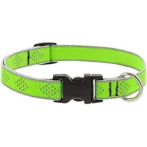 Lupine Reflective Small Dog Collar 3/4&quot; Wide Green Diamond Adjusts from ... - $26.48
