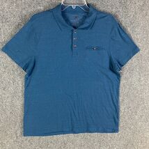 Rock &amp; Republic Polo Shirt Men&#39;s XL The Iconic Polo Blue Cotton Blend Ad... - $200.87 MXN