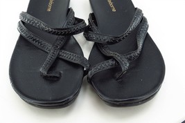 Liz Claiborne Sz 9 M Black Flip Flop Synthetic Women Sandals - £15.75 GBP