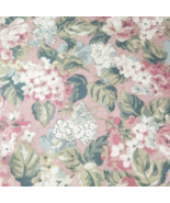 Richloom Floral Fabric Vtg 11.5 yds Print Dusty Rose Pink White Green 56... - $117.60