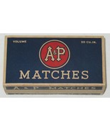 Vintage EMPTY A&amp;P Matches Cardboard Paper Made in USA Box Storage Displa... - £14.52 GBP