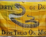 Gadsden Liberty or Death Vintage 3&#39;X5&#39; Flag ROUGH TEX® 100D - £15.18 GBP