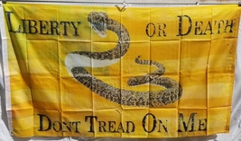 Gadsden Liberty or Death Vintage 3&#39;X5&#39; Flag ROUGH TEX® 100D - £15.09 GBP