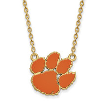 SS w/GP Clemson University Lg Enl Pendant w/Necklace - $115.92