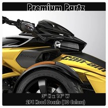 For 2PC Set 1950-2017 Can Am Spyder F3S RT-S Hood Body Vinyl Decal New OEM 10 Co - £87.81 GBP