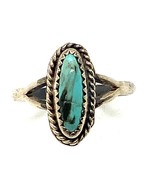 Vintage Sterling Silver Native American Navajo Neveda Turquoise Stone Ri... - £30.38 GBP