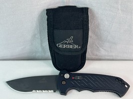 Rare Discontinued GERBER Manual Combat Folding Knife S30v w/ Sheath - EX... - £156.50 GBP