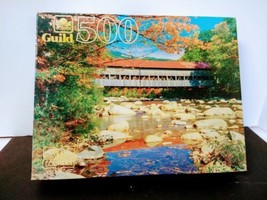 Puzzle Jigsaw New Golden Guild 500 Piece Albany Covered Bridge Puzzle 46... - £10.38 GBP