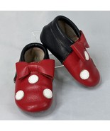 Disney MONKEY FEET MICKEY MOUSE Red Leather Shoes Size 12-18 Months. Uni... - $21.26