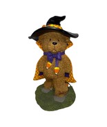 Vintage Halloween Resin Teddy Bear Figurine WITCH Hat Cape Costume Candy... - €17,93 EUR