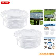 2 Pcs Durable 2" Parasol Umbrella Hole Plug &amp; Cap Set for Outdoor Tables - $21.73