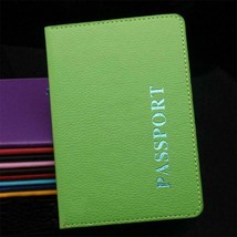 Leather Travel Passport Holder Card Cover Slim Case Thin Wallet Pouch Green - £7.02 GBP