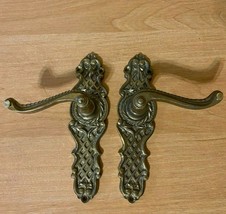 Vintage door handles Antique doorknob Antique bronze Art Deco brass Russia USSR - £71.99 GBP