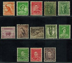 Australia Sc# 166//183a used George VI, Queen Elizabeth, animals (1937-42) Post - £2.83 GBP