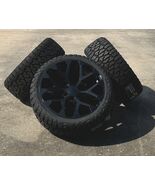 Black Snowflake 22&quot; Wheels Blackhawk R/T Tires Chevy Tahoe Silverado Sub... - $1,959.21