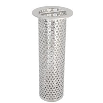 2&quot; Commercial Floor Drain Strainer, 6&quot; Tall, Perforated Stainless Steel - £101.01 GBP