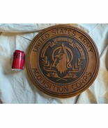 US Army Acquisition Corps 18 Inch Brown Wood Round Sign United States - $52.46