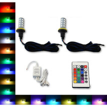 H11 27 SMD RGB Multi-Color Changing Shift Led Fog DRL Light Bulb IR Pair - $39.95
