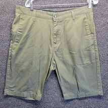 Volcom Corpo Class Mens Brown Flat Front Chino Shorts Size 34 10.5&quot; inseam - £11.53 GBP