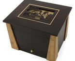 Large 200 Cubic Inch Wood Craftsman Memory Chest Cremation Urn w/Cardinals - £384.39 GBP