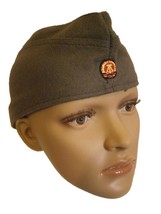 East German army wool garrison cap side hat NVA DDR Soviet Era Communist... - $6.00+