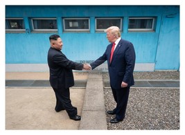 President Donald Trump And Kim Jong Un At The Korea Dmz 5X7 Photograph Reprint - £6.76 GBP