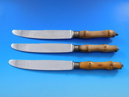 Tahiti by Buccellati Sterling Silver Dinner Knife Set of 3 Bamboo Vintag... - $1,084.05