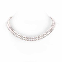 Authenticity Guarantee 
ANGARA 6-7mm, 18&quot; Freshwater Pearl Double Strand Neck... - £452.55 GBP