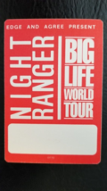 NIGHT RANGER - 1987 ROSEMONT, ILLINOIS ORIGINAL CLOTH TOUR BACKSTAGE PASS - £11.95 GBP