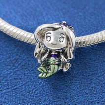 925 Sterling silver Disney The Little Mermaid Ariel Charm Moments Charm - £14.19 GBP