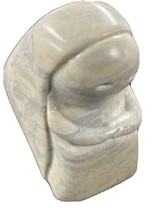 Simplistic Hand Carved Soapstone Virgin Mary 4&quot; Cream/Gray - £11.19 GBP