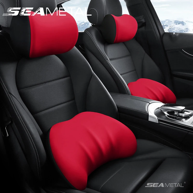 SEAMETAL Car Headrest Pillow Ergonomics Lumbar Support Ultra-Soft Memory Foam - £15.93 GBP+
