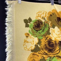 Cannon Monticello Floral Print Bath Towel Yellow Roses 24x44 Mid Century Vintage - £11.88 GBP