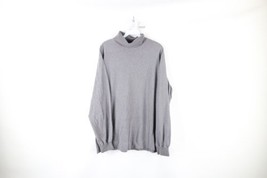 Vintage 90s Streetwear Mens Large Faded Blank Long Sleeve Turtleneck T-Shirt USA - $39.55