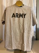 Grey US Army PT Type Tee Shirt Size ML Pre-Owned - £15.63 GBP