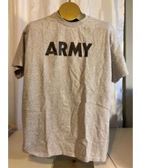 Grey US Army PT Type Tee Shirt Size ML Pre-Owned - £15.56 GBP