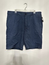 Union Men&#39;s Chino Shorts Blue/Black Striped 36W NWT - £25.66 GBP