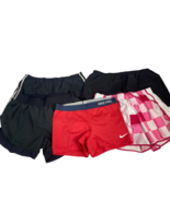 Nike Shorts Size L Lot 5 Pairs Running Dri Fit Gray Black Pink Womens Dr... - $65.09
