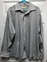 Mens MICHAEL Michael Kors Dress Shirt, Black/Grey Check, 17 - 36/37 - $24.74