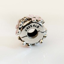 Authentic Pandora Charms 925 ALE Sterling Silver Daisy Pink Enamel Bracelet Bead - £21.23 GBP
