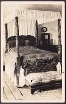 St. Augustine, FL RPPC - Juan Maestro Bed at Don Toledo House Photo Postcard - £9.79 GBP