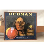 Vintage Redman Apple Crate Label, H.S. Denison &amp; Co,. Wenatchee District - $67.70 CAD