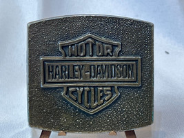 Vtg Belt Buckle Harley- Davidson Motor Cycles Brass Biker Belt Buckle #121 - £31.24 GBP
