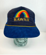Hawaii State Vintage Velvet Mesh-Back Trucker Snap Back Cap Hat, Blue w/... - $22.72