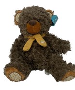 New Giftable World 14”inc  Teddy Bear Plush Brown Scarf Patches Stuffed ... - £13.17 GBP