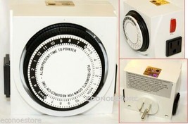 Dual 110V Outlet 24 Hour Mechanical Timer for Light Hydroponic System Co... - $13.09