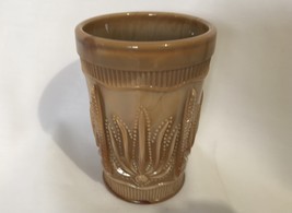 Fenton Cactus Tumbler Chocolate Glass 1901 -1903 Art Glass Slag Vintage 4” Talli - £16.07 GBP