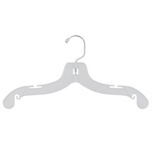 White Plastic Junior Dress Hangers, Swivel Metal Hook And Notches For Straps, Su - $87.99